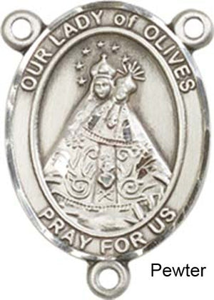 Our Lady of Olives Rosary Centerpiece Sterling Silver or Pewter