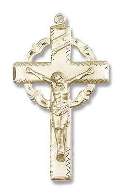 Celtic Crucifix Medal High Polish