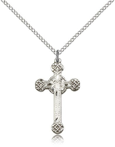 Women's Elaborate Tip Cross Pendant