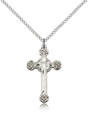 Women's Elaborate Tip Cross Pendant