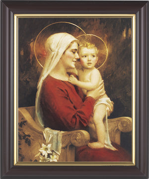 Madonna and Child Full of Joy 8x10 Framed Print Under Glass