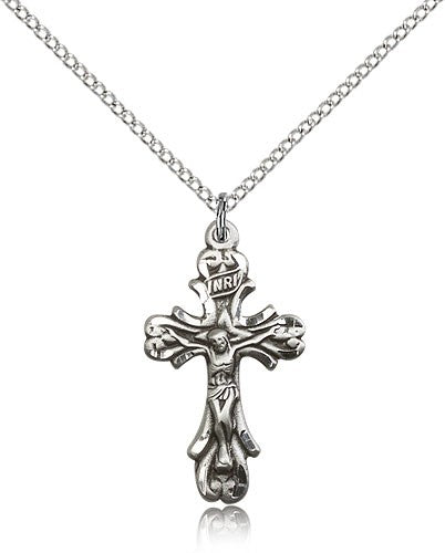 Antiqued Elegant Crucifix Necklace