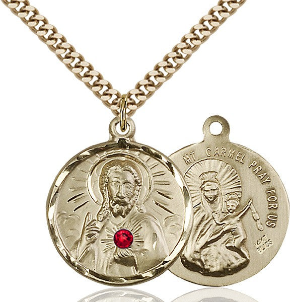 Sacred Heart and Our Lady of Mount Carmel Pendant