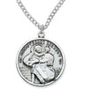 Round St. Christopher Medal Sterling Silver for Men