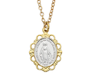 Scallop Edge Miraculous Medal Four Options for Women