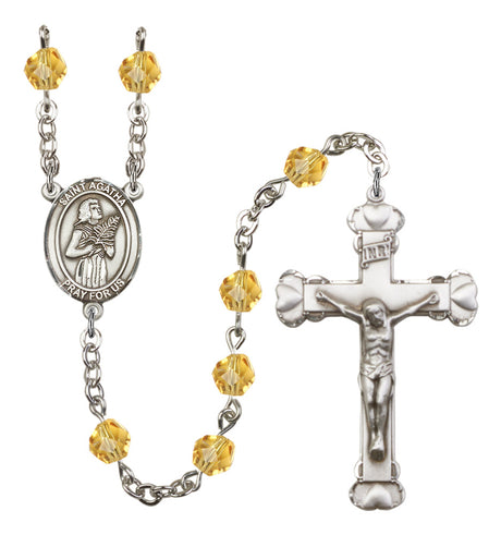 St. Agatha Birthstone Rosary for Women