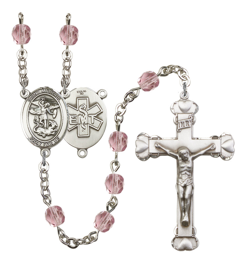 St. Michael EMT Birthstone Rosary for Women